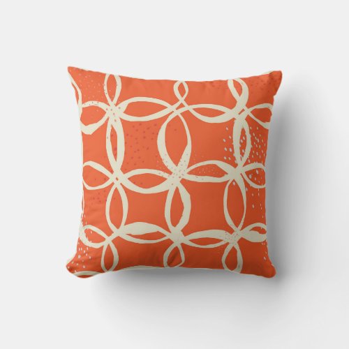Sketchy Circles Trendy Seamless Design Throw Pillow