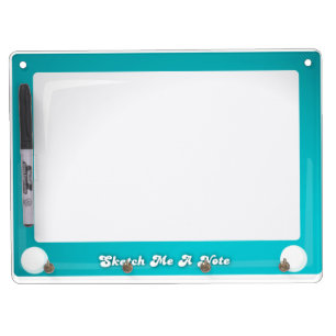 Sketchy Etchy Note Time Dry Erase Board With Keychain Holder