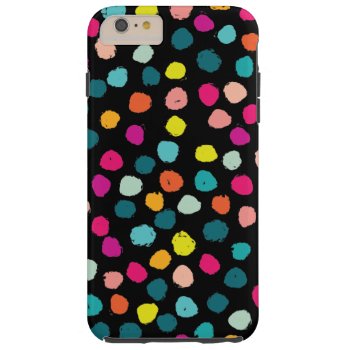Sketchy Happy Color Dots Tough Iphone 6 Plus Case by HoundandPartridge at Zazzle