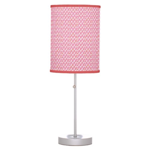 Sketchy Hot Pink  Red Weave Table Lamp