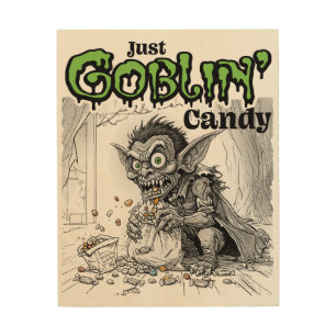 Sketchy Just Goblin’ Candy Wood Wall Art
