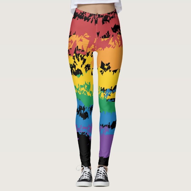 Sketchy Rainbow Leggings (Front)