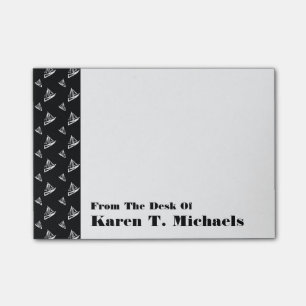 Sketchy Sailboat Pattern   Add Your Name Post-it Notes