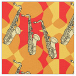  Sketchy Saxophone Pattern Fabric