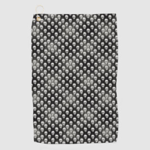 Sketchy Skulls Pattern Golf Towel