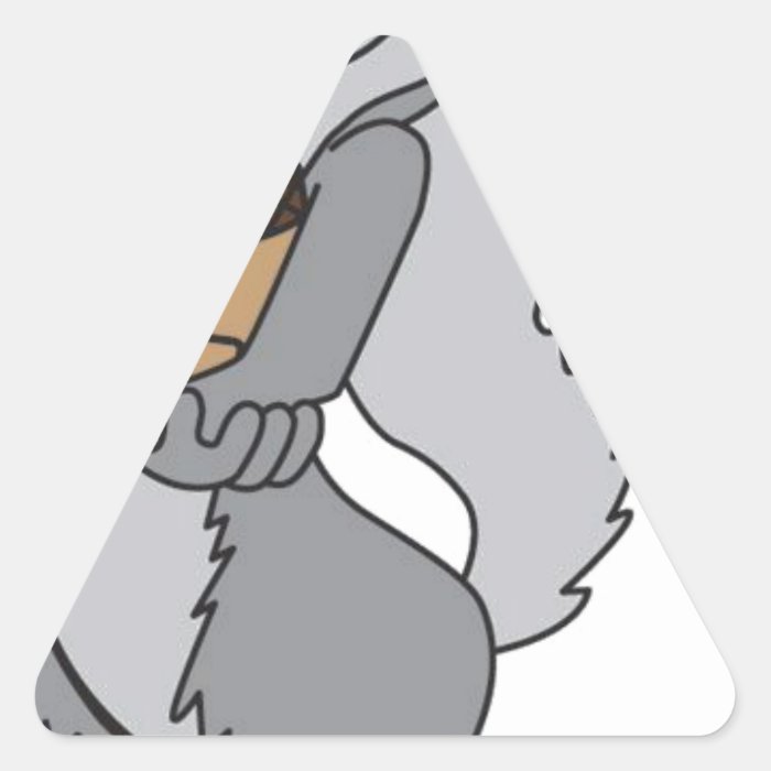 Sketchy Squirrel Triangle Sticker