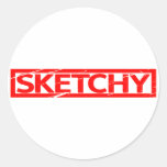Sketchy Stamp Classic Round Sticker
