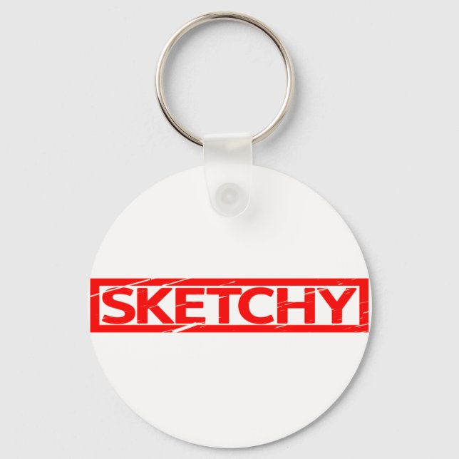 Sketchy Stamp Keychain (Front)