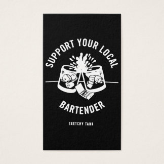 Sketchy Tank Support Your Local Bartender Black Ta