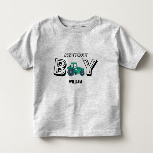 Sketchy Tractor Farm Boy Birthday Toddler T_shirt