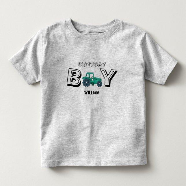 Sketchy Tractor Farm Boy Birthday Toddler T-shirt (Front)