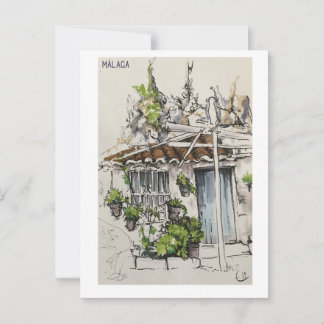 Skethchbook pages. Málaga. Markers Postcard