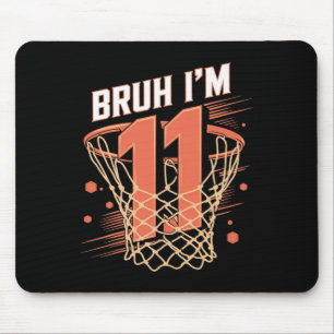 Sketll 11th Birthday Shirt For Boys 11 Year Old Bi Mouse Pad