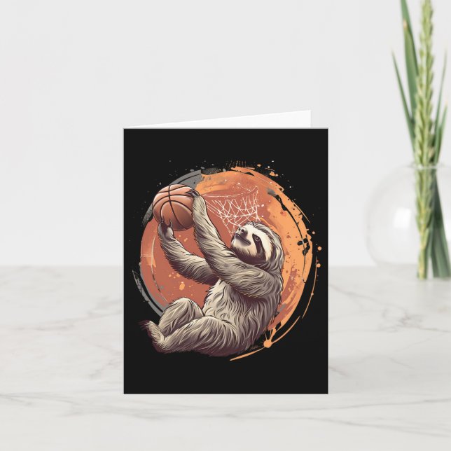 Sketll Artwork Drawing Sketll Lover Sloth Slam Dun Card (Front)