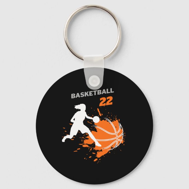 Sketll Fever Women's Sketll Team Number 22  Keychain (Front)