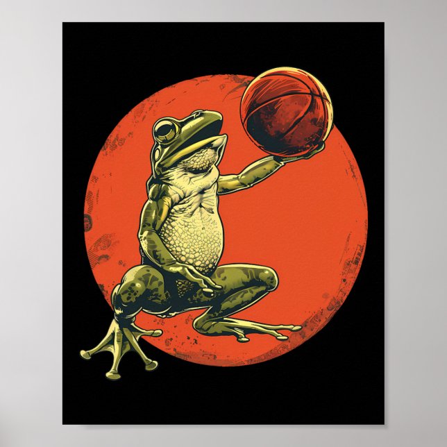 Sketll Frog Drawing Toad Artwork Sketll Lover  Poster (Front)