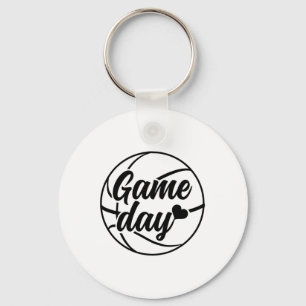 Sketll Game Day Sports Bll Coach Sketll Player Keychain