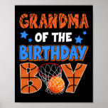 Sketll Grandma Of The Birthday Boy Family Matching Poster