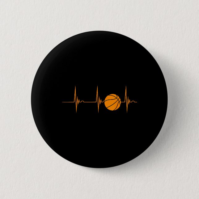Sketll Heartbeat Ekg Pulse Sports Playing Sketll  Button (Front)