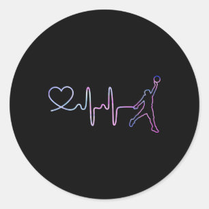 Sketll Heartbeat For Men Kids Teens Sketll Player Classic Round Sticker