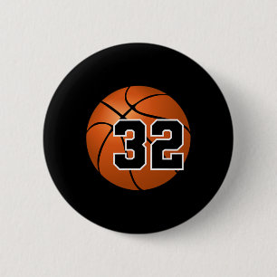 Sketll Jersey Lucky Favorite Number #32 Button