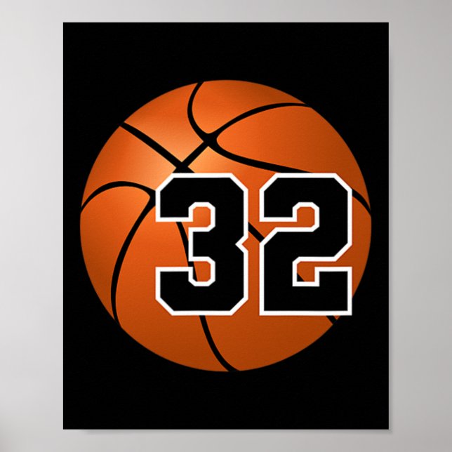 Sketll Jersey Lucky Favorite Number #32  Poster (Front)