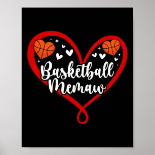 Sketll Memaw Heart Memaw Of A Sketll Player Memaw  Poster