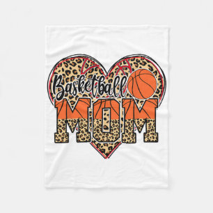 Sketll Mom Leopard Senior Graduation Mothers Day 2 Fleece Blanket