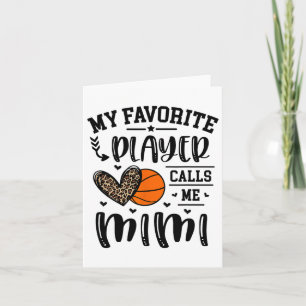 Sketll My Favorite Player Calls Me Mimi Heart Gran Card