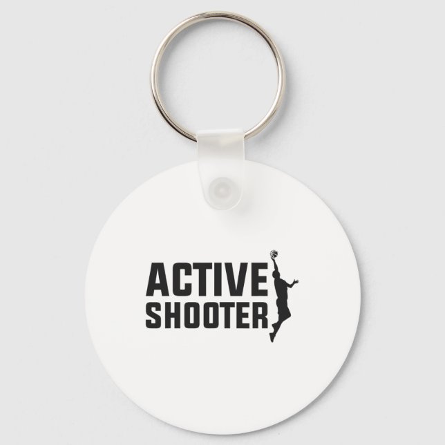 Sketll Player Active Shooter Sketll Lovers Men Wom Keychain (Front)
