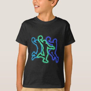Sketll Player Dunking Silhouettes Men Sketll Boys T-Shirt