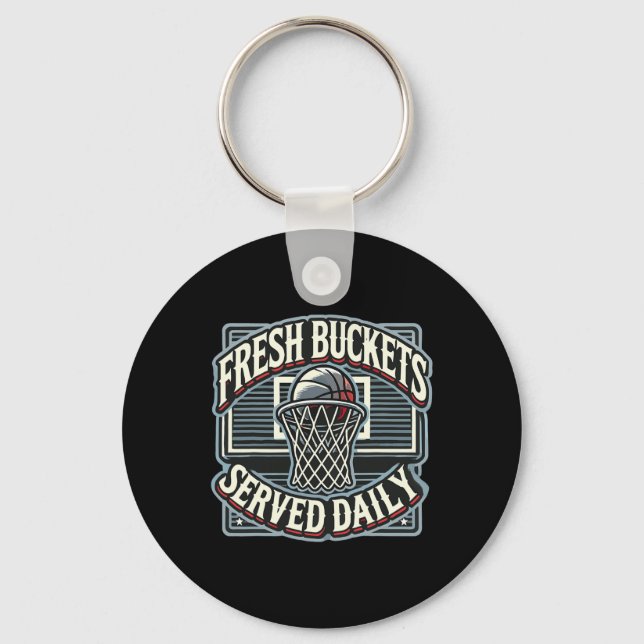 Sketll Player Fresh Buckets Served Daily Bll 2  Keychain (Front)