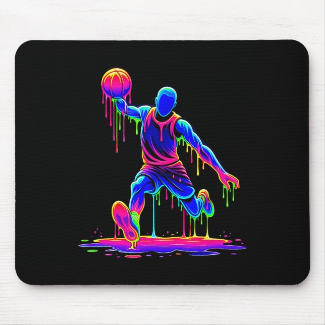 Sketll Player Ice Cream Drippy Melting Liquid  Mouse Pad (Front)