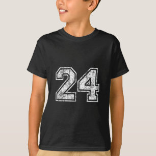 Sketll Player Jersey Number 24 Vintage Distressed  T-Shirt