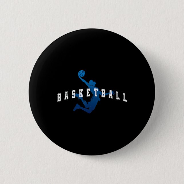 Sketll Player Team Blue Varsity Text  Button (Front)