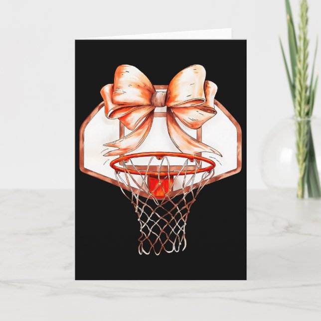 Sketll Sports Mom Game Day Bow Sketll Girl Gift  Card (Front)