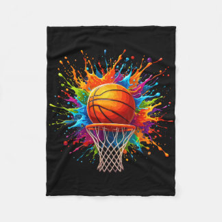 Sketll Tie Dye Color Splash Sketll  Fleece Blanket