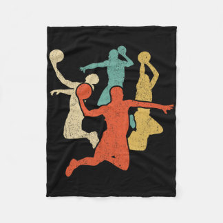 Sketll Vintage Silhouette 60s 70s Retro Gift Team  Fleece Blanket