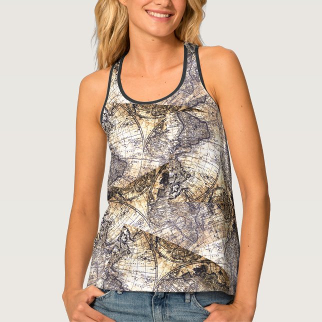 Skewed Map Tank Top (Front)