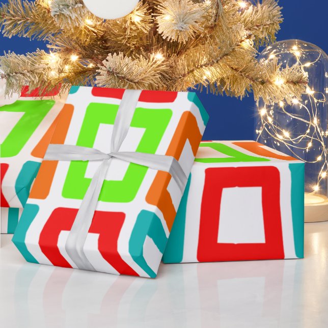 Skewed Rectangles  Wrapping Paper (Holidays)