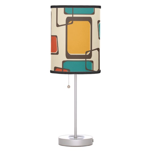 Skewed Squares Midcentury Pattern Table Lamp (Right)