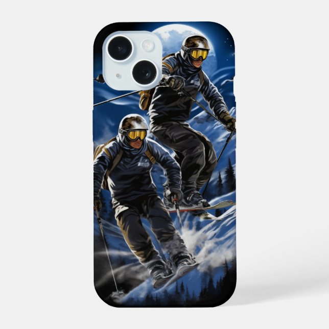 Ski Action Iphone Case (Back)