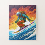 Ski Action Jigsaw Puzzle<br><div class="desc">Please visit my store for more interesting design and more color choice.
=> zazzle.com/colorfulworld*</div>