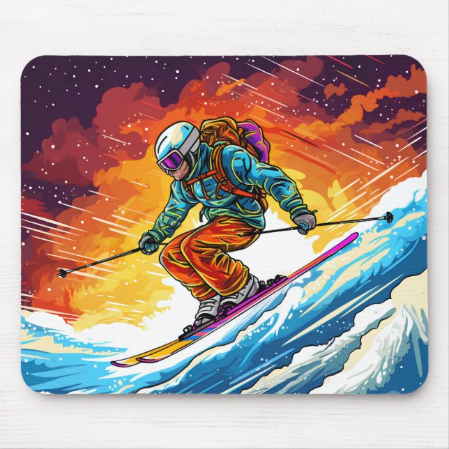 Ski Action Mouse Pad (Front)