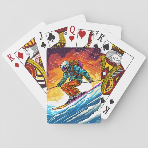 Ski Action Poker Cards