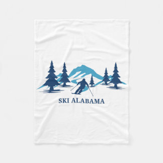 Ski Alama Ski Resort Skiing Skier Fleece Blanket