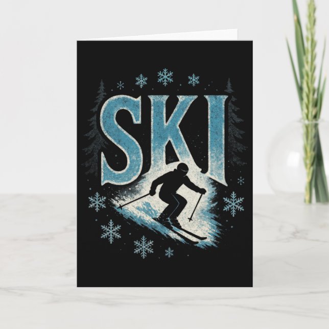 Ski - Alpine Downhill Racing Freestyle  Card (Front)