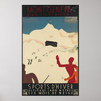 Ski Alps Vintage Travel Poster Ad Retro Prints