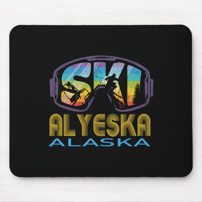 Ski Alyeska Alaska Skiing Vacation  Mouse Pad (Front)