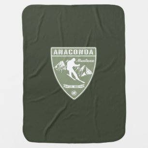 Ski Anaconda Montana Baby Blanket